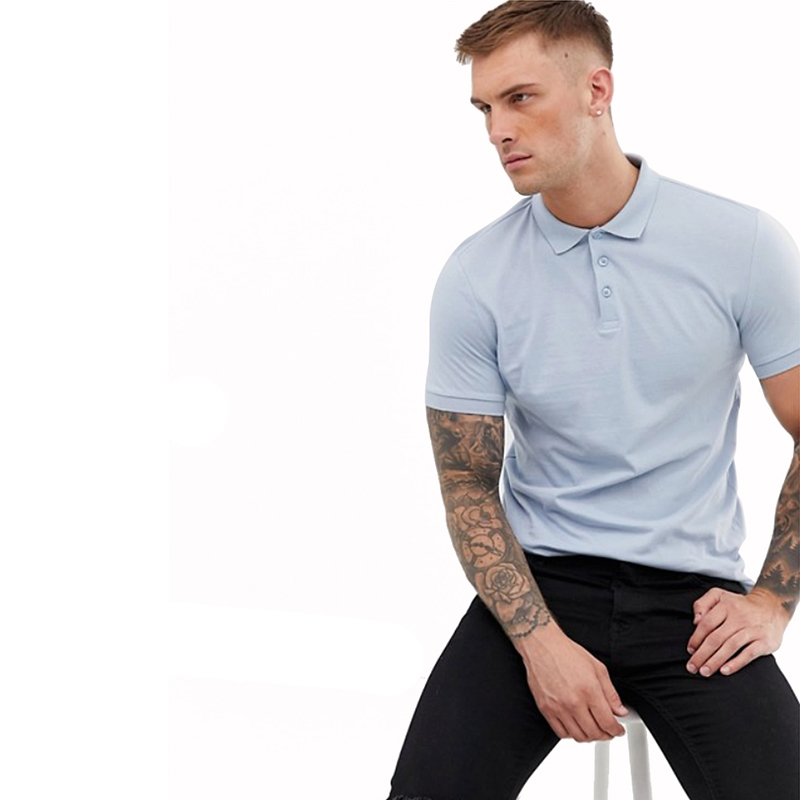OEM Custom Men Slim Fit 100% Cotton Polo Shirt 