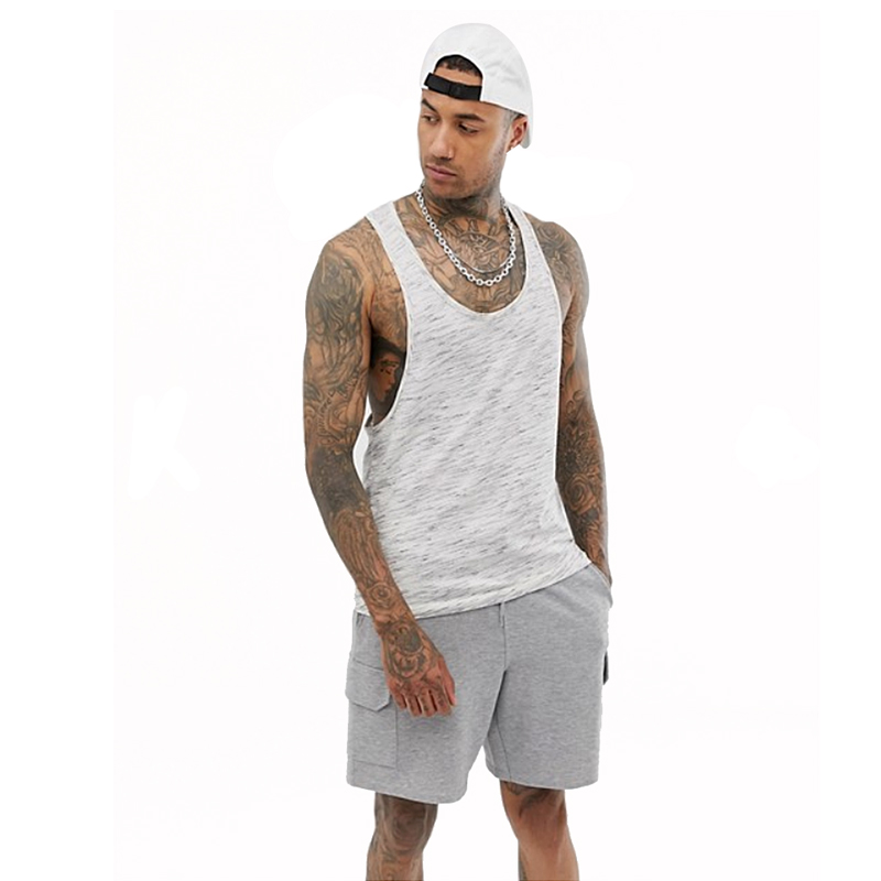 OEM Men Bulk Fitness 100% Cotton Gym Clothing Tank Tops 