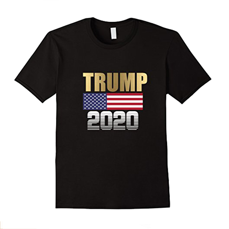 Election Campaign 100%Cotton T shirts Custom Printing Black Blank T-Shirt 