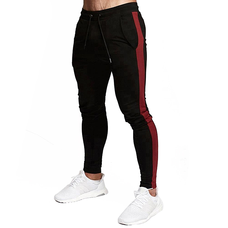 Wholesale gym custom polyester slim fit tapered mens joggers 