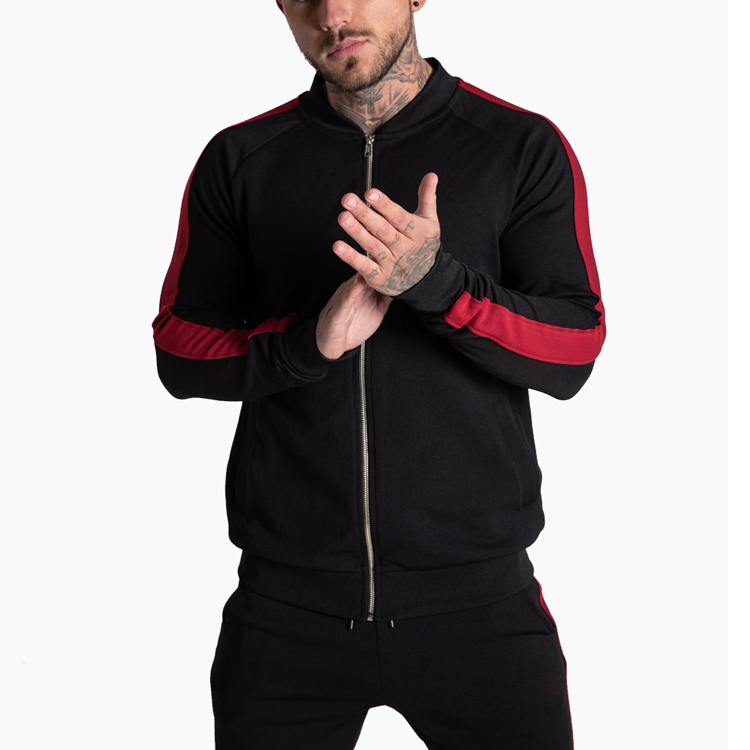 Design Your Own Seamless Zipper Slim Fit Custom Mens Gym Sports Tracksuit