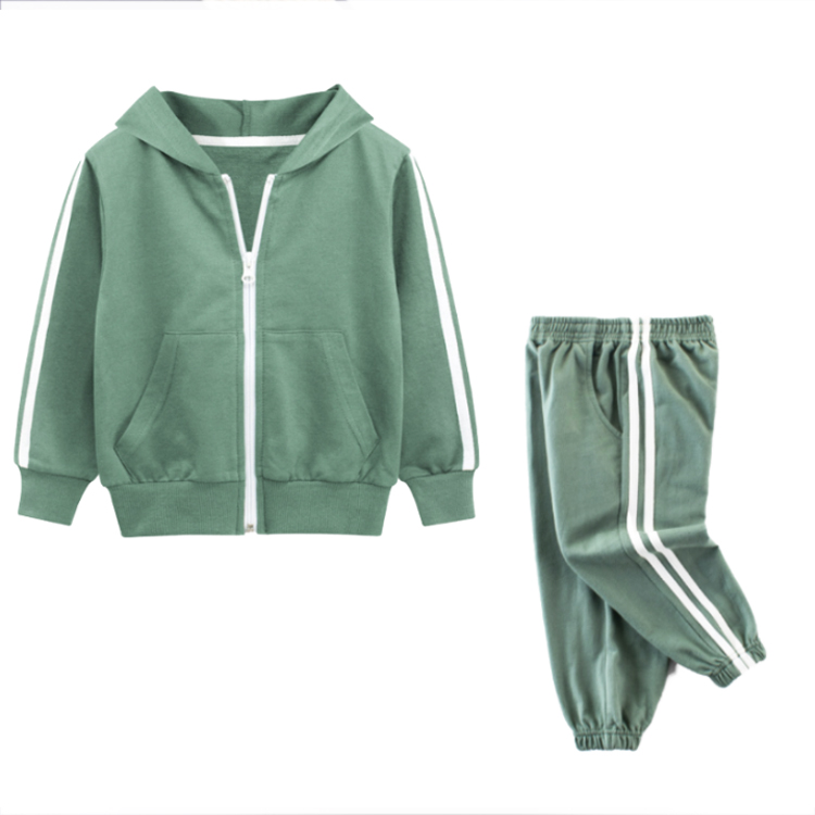 100% cotton kids plain tracksuit sets