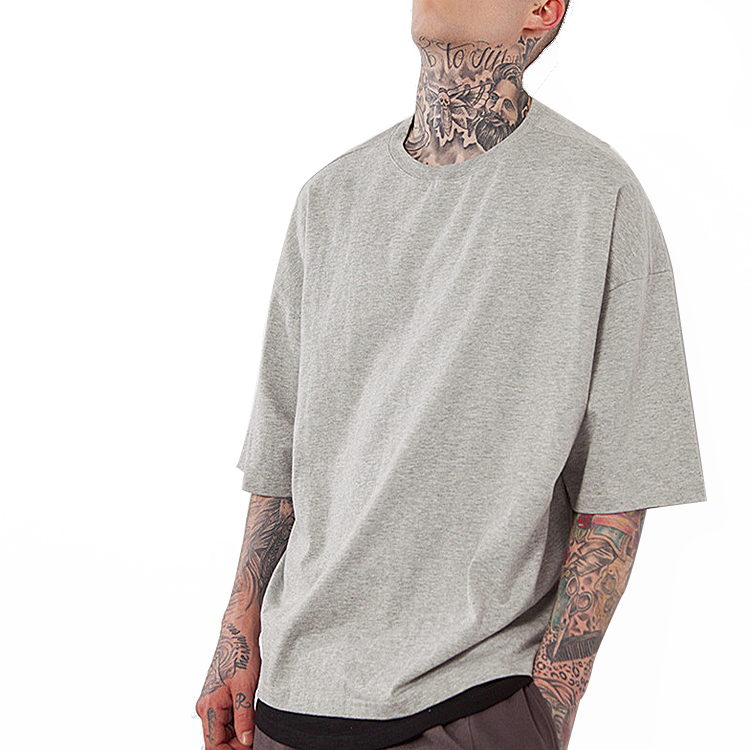 Wholesale Summer cheap Oversized cotton sides split many color t shirt for Men 