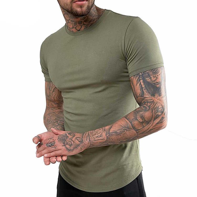Wholesale high quality plain white slim fit blank t shirts for men 
