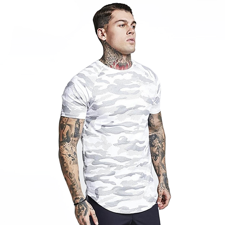 Fashion t shirt for men/sublimation white camo t shirt/wholesale man sportswear 