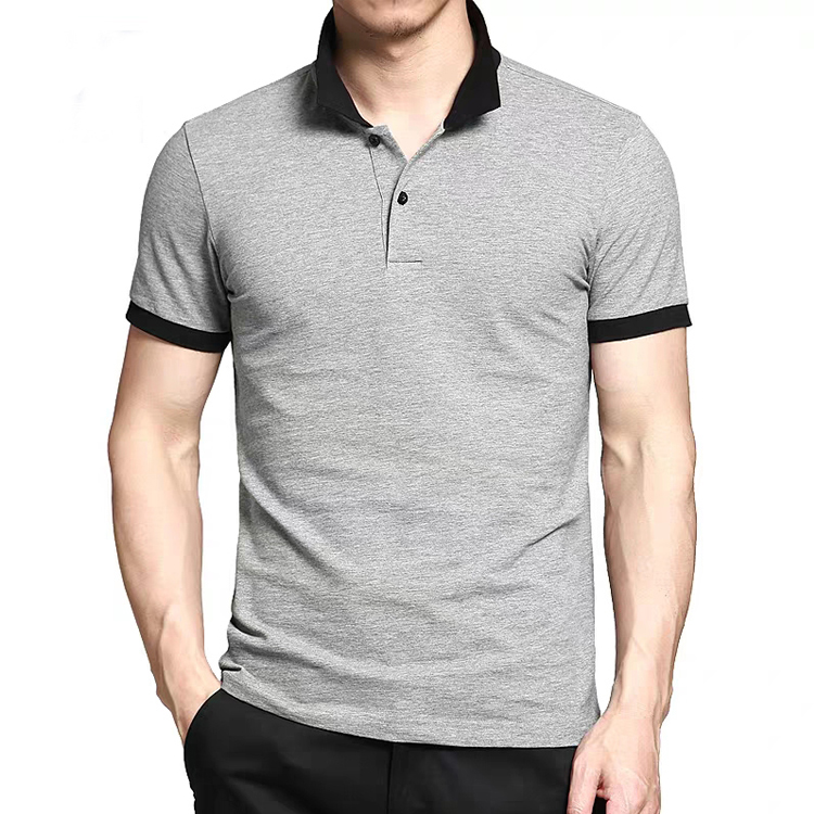 New Style Button Collar Short Sleeve Polo T Shirt 100% Cotton Man Polo Shirt Design 