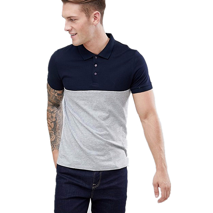 Wholesale China Imported Men's Clothes 100% Cotton Blank Tight Gym Two Tone Men's Polo t shirts 