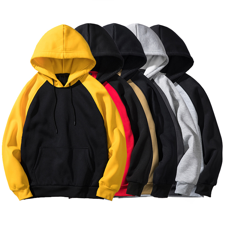 high quality 100%cotton fleece hip hop streetwear custom logo hoodie printing men's black oversized pullover hoodie 