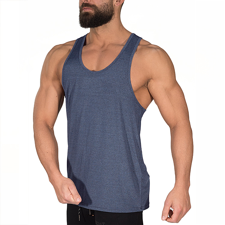 Custom tank top men cotton/spandex racerback workout tank top 