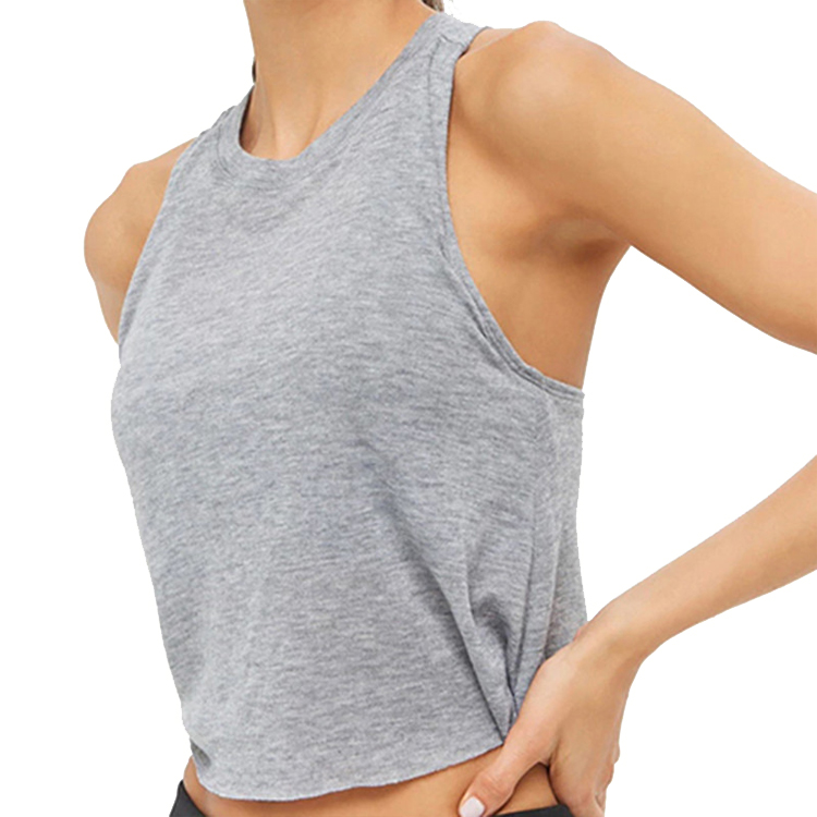 Wholesale Gym Wear Slim Loose Crop Top Tank Tops Fitness Women 