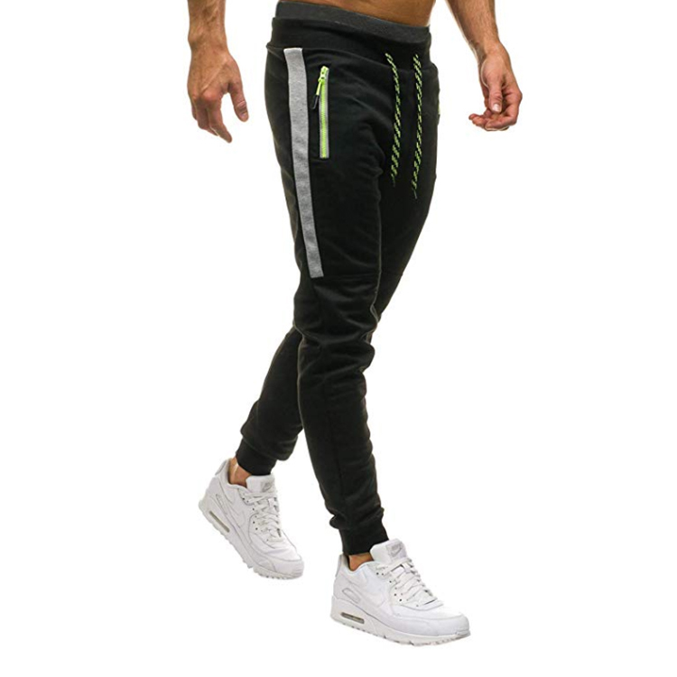Top Selling Sports High Quality Custom Men Joggers Pants Slim Fit Gym Workout Running Sweatpants with Zipper Pockets 